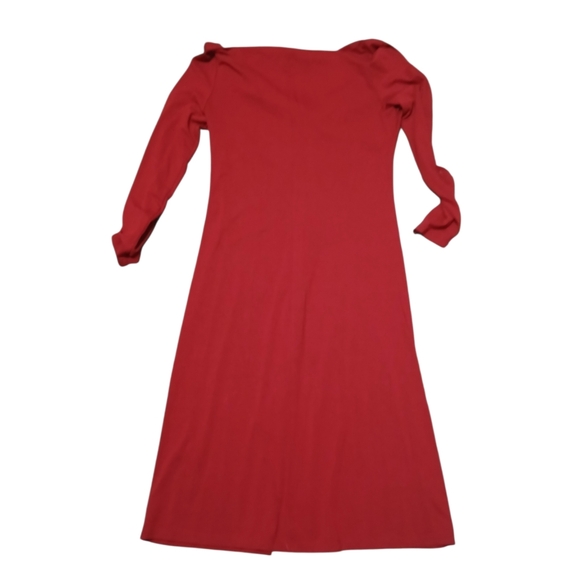 Talbots Women's Size 8P Elegant Red Long Sleeve Dress - Picture 7 of 8